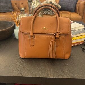 Kate Spade saddle brown Satchel with Tassel